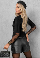 Bluse z koronkowymi wstawkami One Secret Schwarz