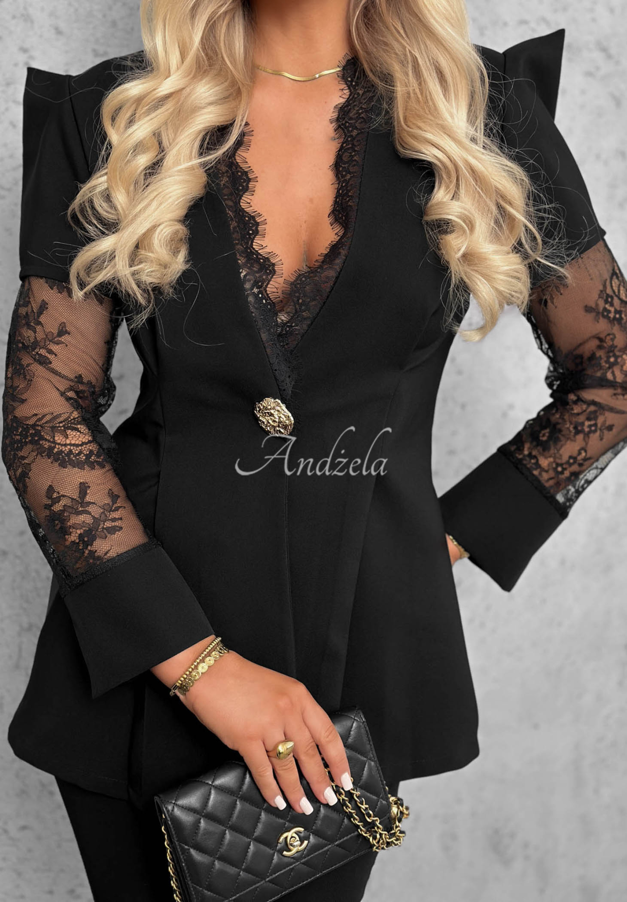 Eleganz-Set mit Spitze Noir Elegance Schwarz
