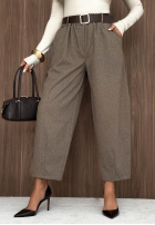 Material Hose z paskiem Autumn Air Beige