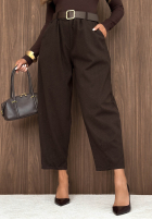 Material Hose z paskiem Autumn Air Beige