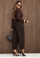 Material Hose z paskiem Autumn Air Beige
