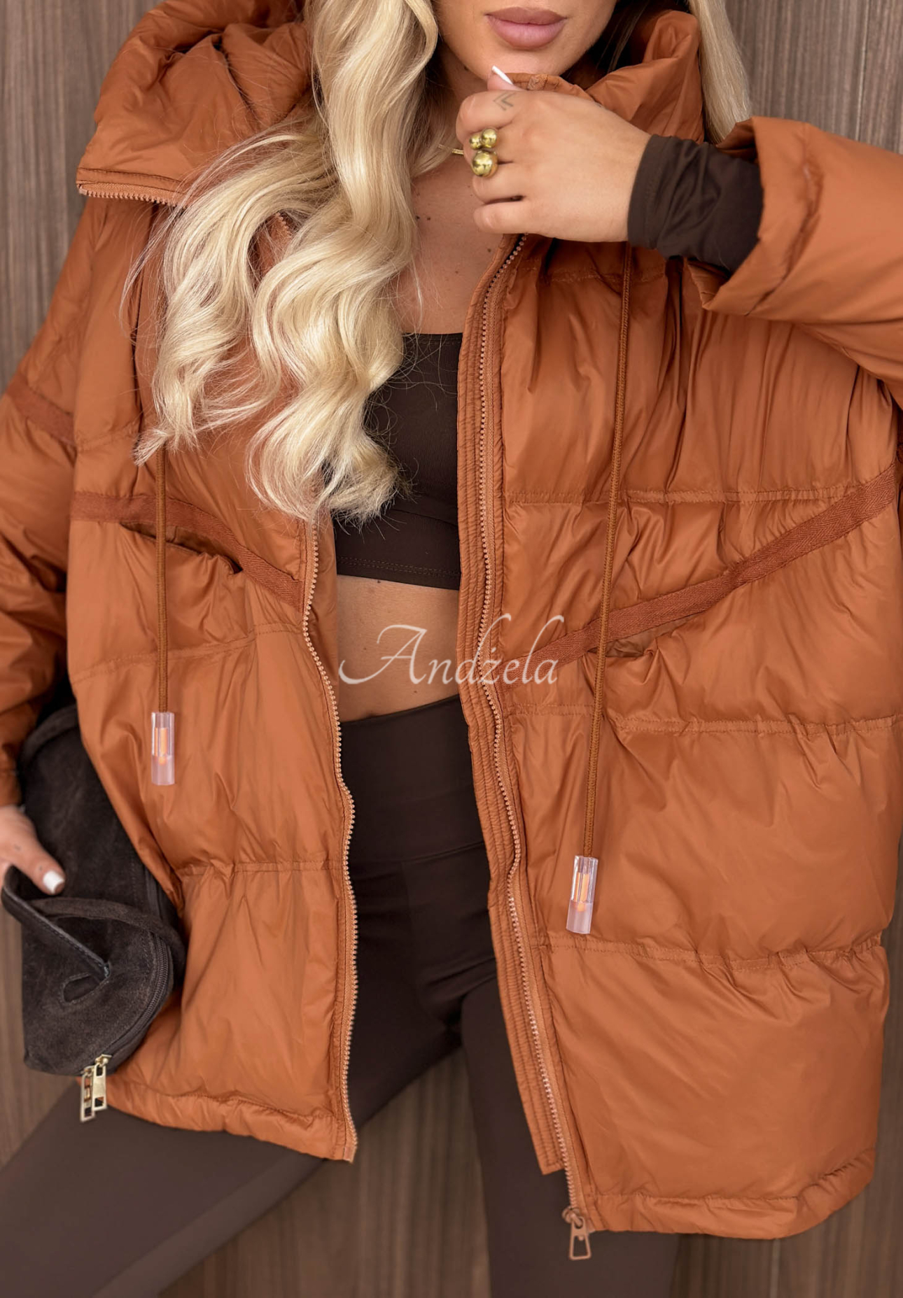 Daunenjacke mit Kapuze Coldest Of Times ruda