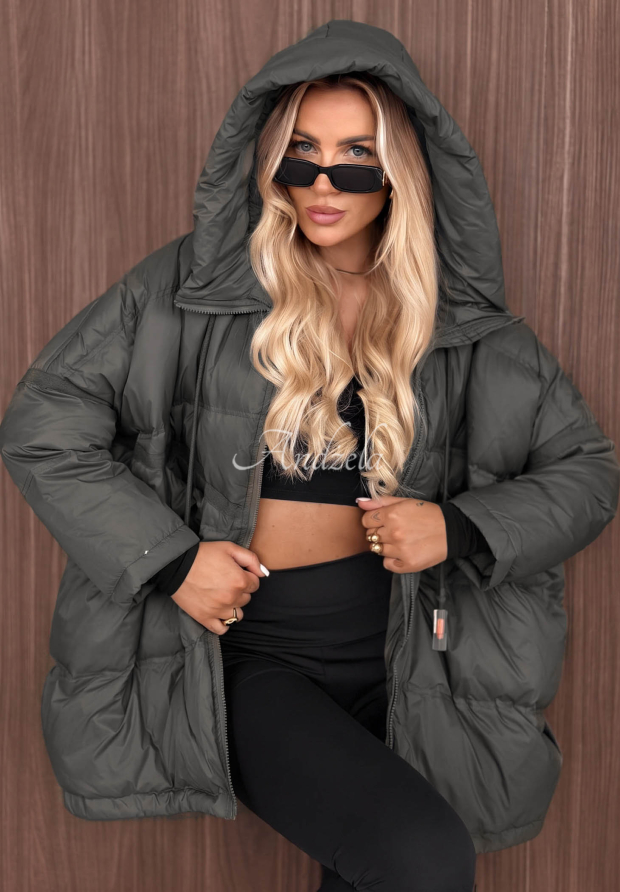 Daunenjacke mit Kapuze Coldest Of Times Grau