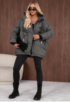Pikowana Jacke z kapturem Coldest Of Times Rot