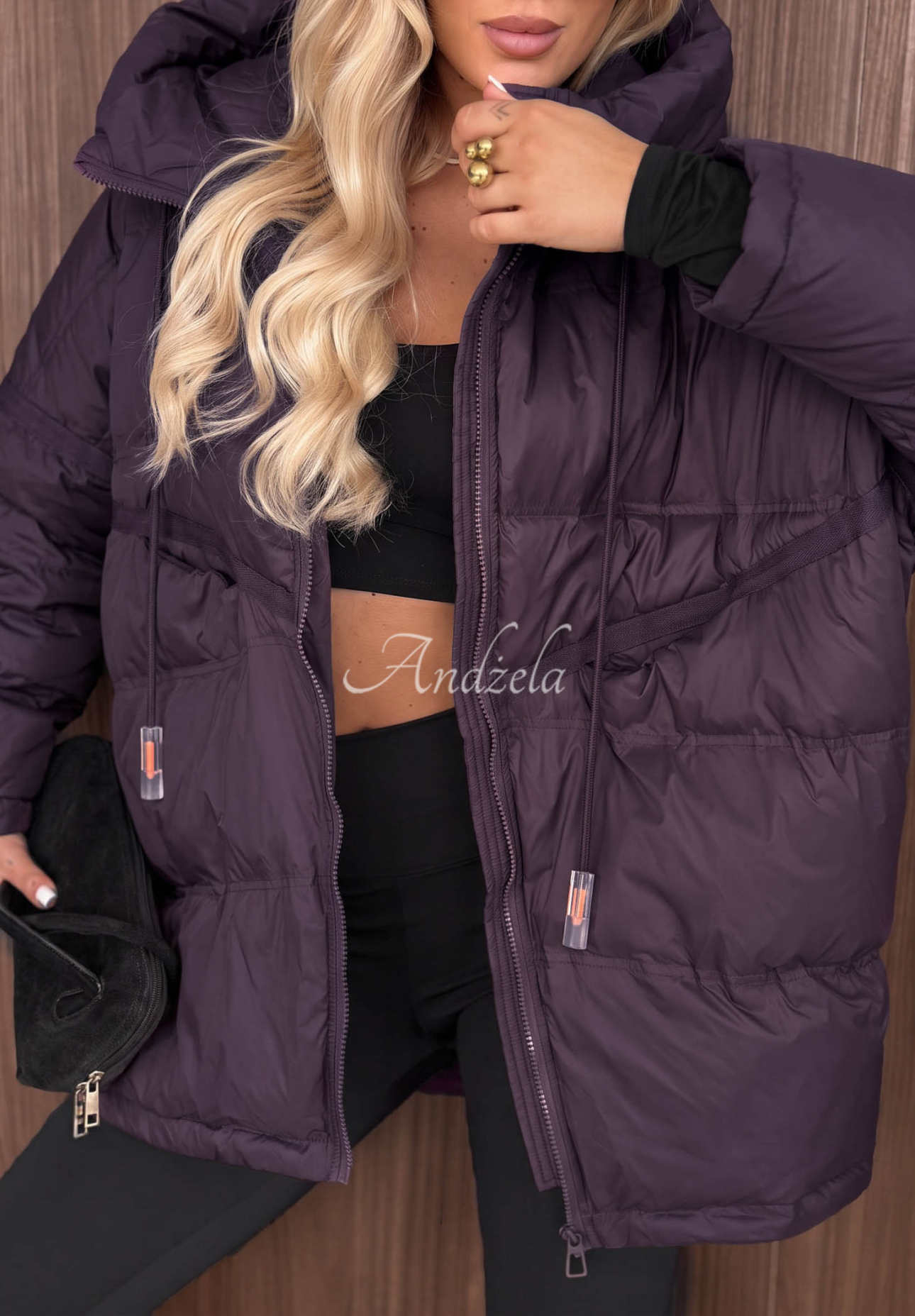 Daunenjacke mit Kapuze Coldest Of Times Violett