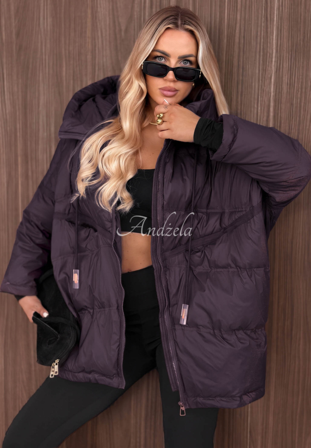 Daunenjacke mit Kapuze Coldest Of Times Violett
