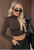 Krótka Bluse longsleeve Sassy Muse Schwarz
