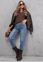 Hose Jeans mom fit z przeszyciami Daily Routine Blau