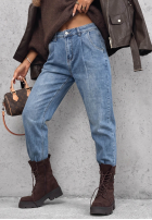 Hose Jeans mom fit z przeszyciami Daily Routine Blau