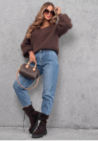 Hose Jeans mom fit z przeszyciami Daily Routine Blau