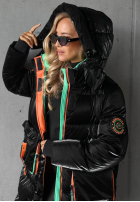 Długa pikowana Jacke z kapturem Silver Frost Weiß