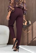 Eleganckie Hose Chinohose z guzikami Gentle Elegance Burgunderrot