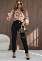 Eleganckie Hose Chinohose z guzikami Gentle Elegance Burgunderrot