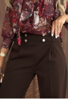 Eleganckie Hose Chinohose z guzikami Gentle Elegance Burgunderrot