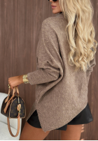 Asymetryczny Pullover Unknown Number hellbeige