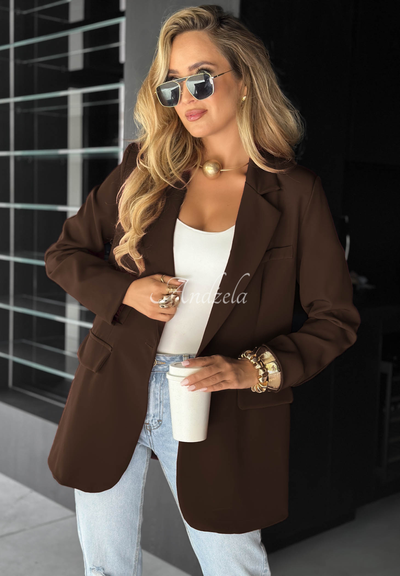 Oversize Blazer Best Version Schokoladenbraun