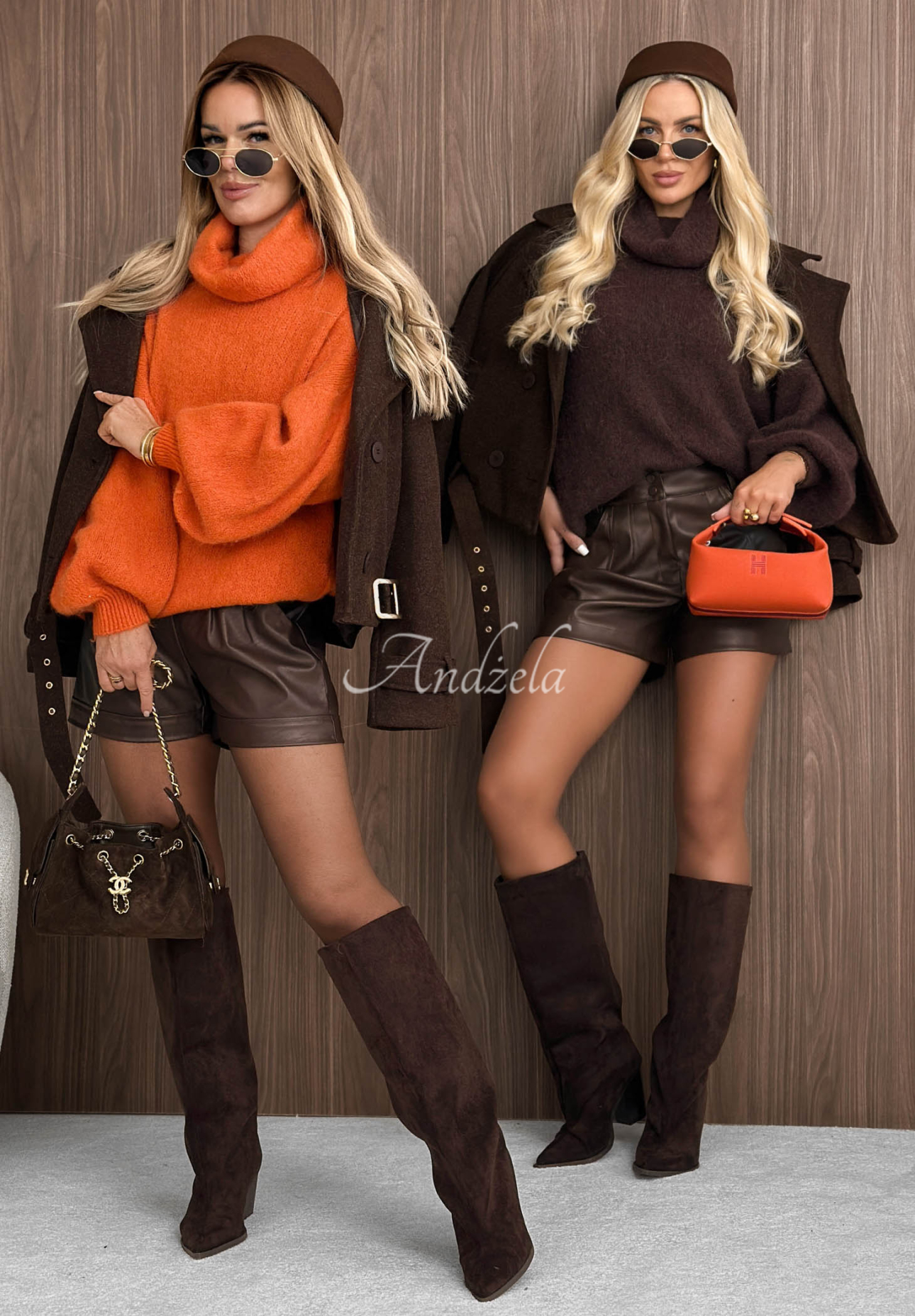Weicher Rollkragenpullover mit Baby-Alpaka-Wolle Home Again Orange
