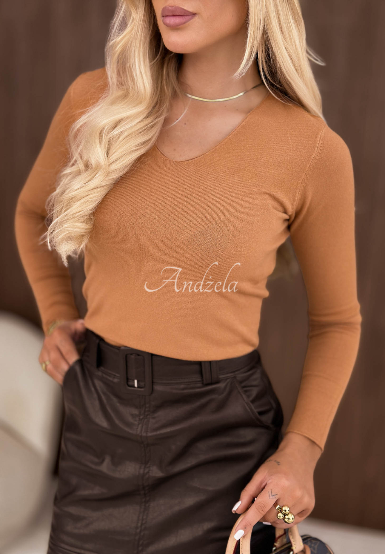 Leichter Pullover Selavi Camel
