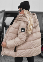 Pikowana Jacke z kapturem Simple Theory Schokoladenbraun
