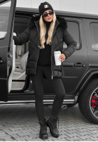 Długa pikowana Jacke z futerkiem Snow Babe Beige