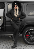 Długa pikowana Jacke z futerkiem Snow Babe Beige