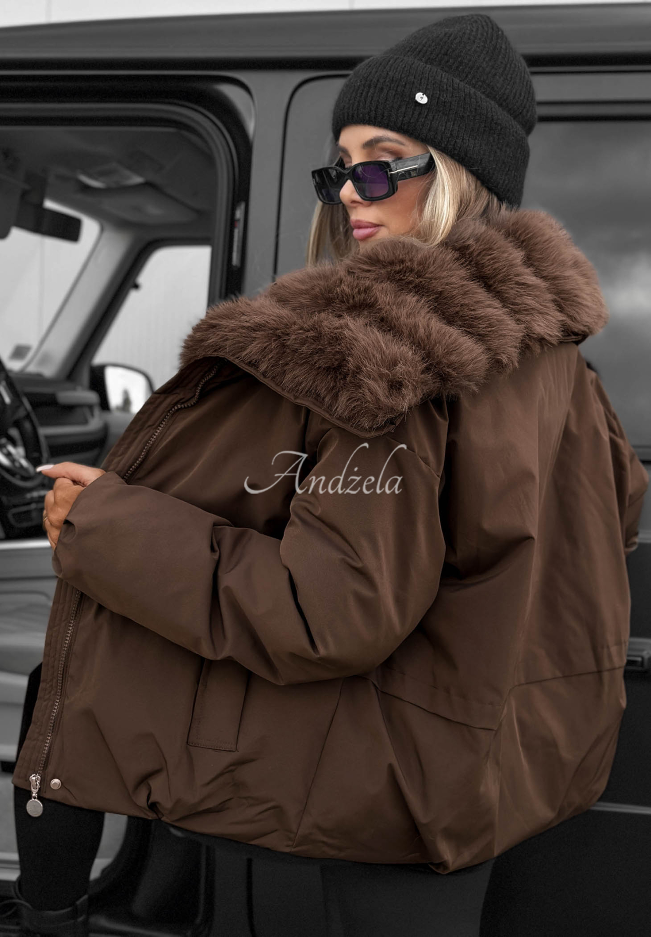 Parka mit Kunstfell Pine Path Schokoladenbraun