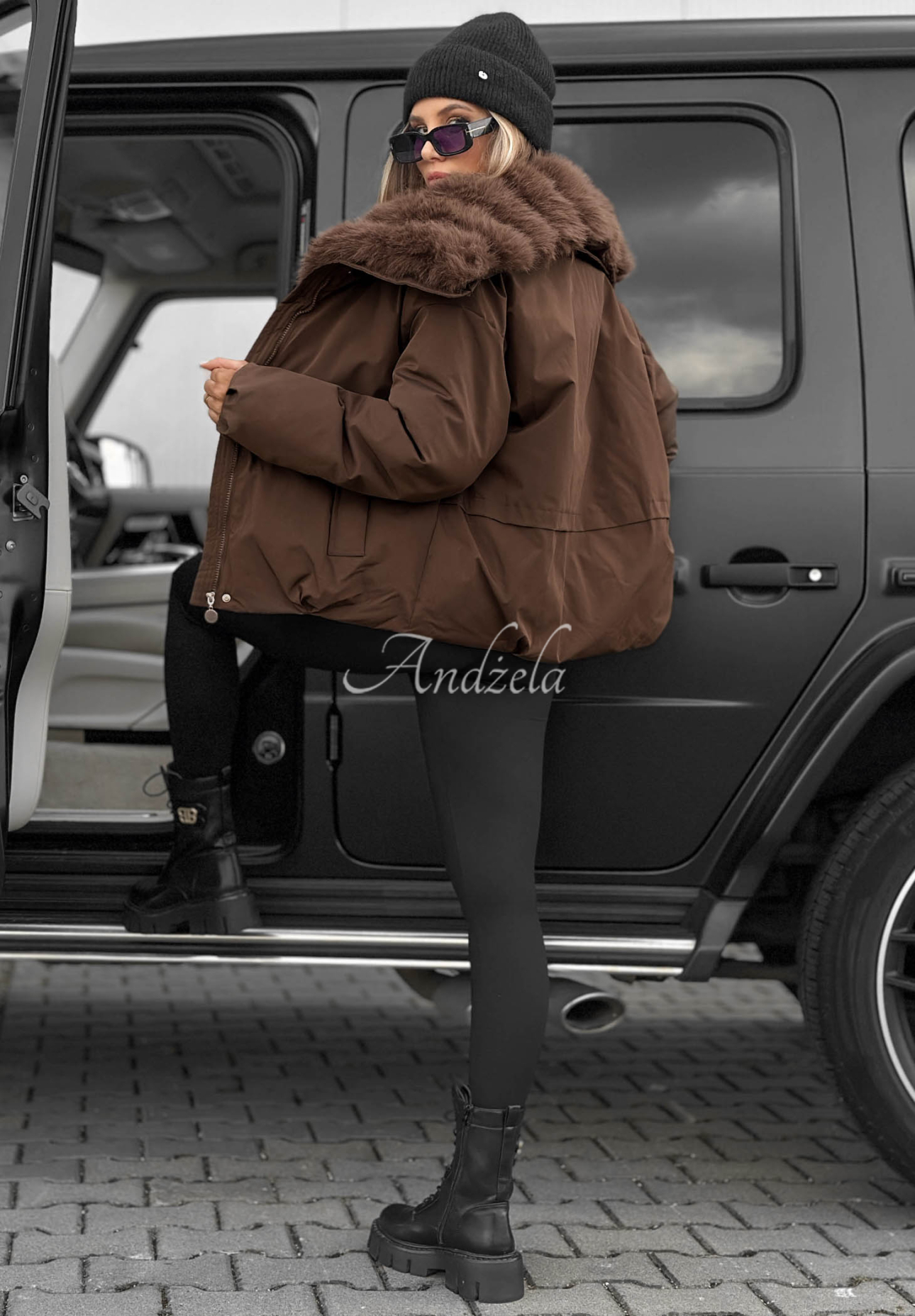 Parka mit Kunstfell Pine Path Schokoladenbraun