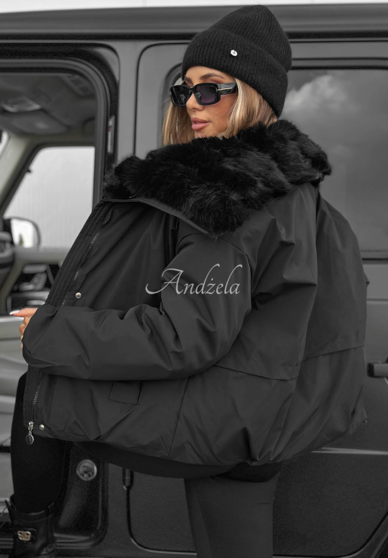 Parka mit Kunstfell Pine Path Schwarz