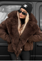 Jacke parka z futerkiem Far Enough Hell Beige