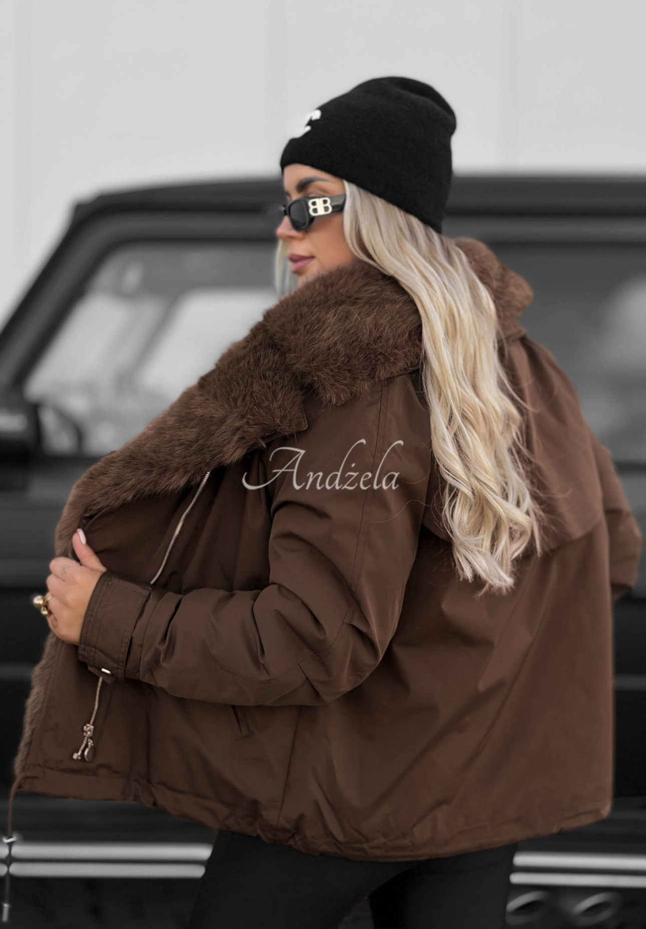 Parka mit Kunstfell Far Enough Schokoladenbraun
