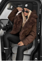 Jacke parka z futerkiem Far Enough Hell Beige