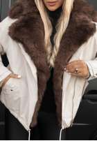 Jacke parka z futerkiem Far Enough Hell Beige
