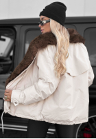 Jacke parka z futerkiem Far Enough Hell Beige