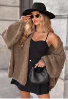 Pullover Cardigan oversize bez zapięcia Candle Nights Khaki