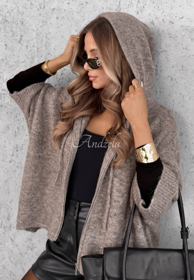 Pullover mit Wolle und Kapuze Soft On Me Beige