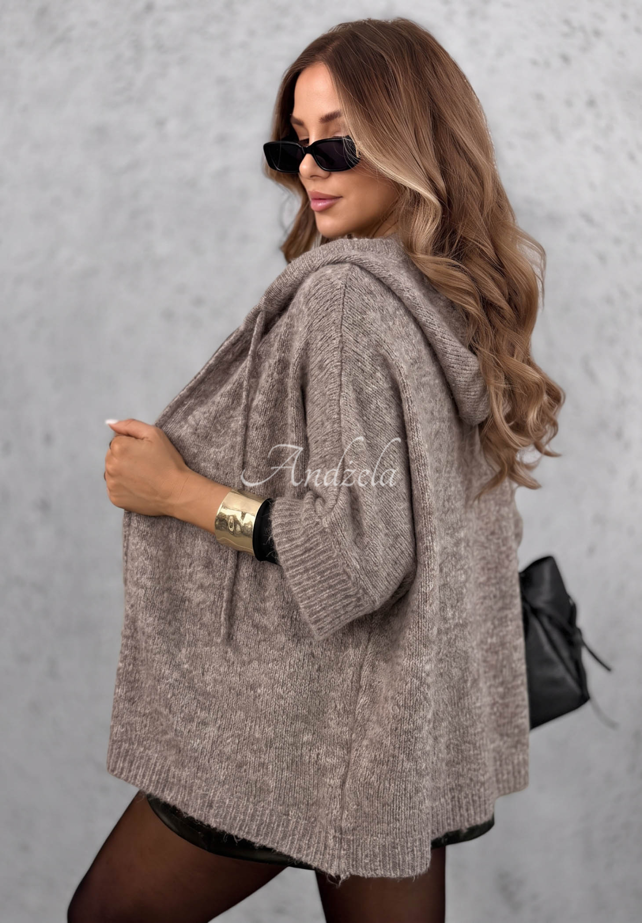 Pullover mit Wolle und Kapuze Soft On Me Beige