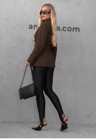 Klassisch Blazer z paskiem Bella Chic Schwarz