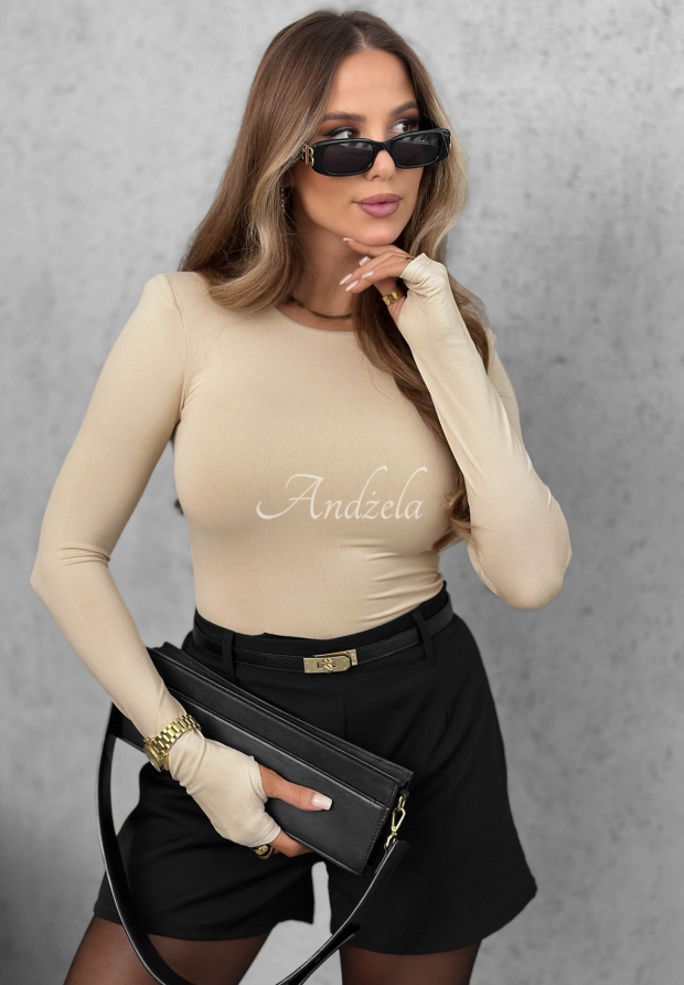 Oberteil longsleeve Basically Fine Beige