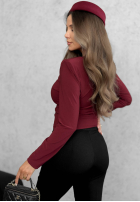 Bluse longsleeve z różą One Second Schwarz