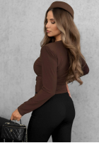 Bluse longsleeve z różą One Second Schwarz
