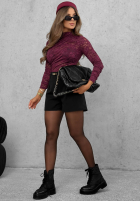 Koronkowa Bluse lonsleeve Forbidden Kiss Beerenfarben