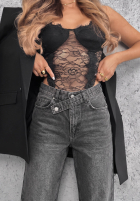 Hose Jeans straight Bad Babe Dunkelblau