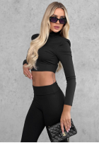 Krótka Bluse longsleeve Sassy Muse Schwarz