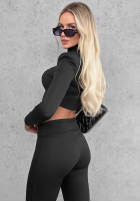 Krótka Bluse longsleeve Sassy Muse Schwarz