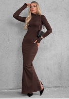 Dopasowana Kleid z golfem i rozcięciem Red Carpet Schwarz