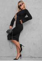 Kleid longsleeve dzwonek Champagne Nights Schwarz
