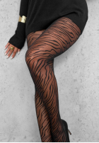 Strumpfhose w zebrę No Words Schwarz