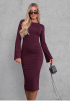 Kleid longsleeve dzwonek Champagne Nights Schwarz