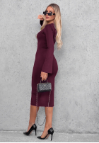 Kleid longsleeve dzwonek Champagne Nights Schwarz