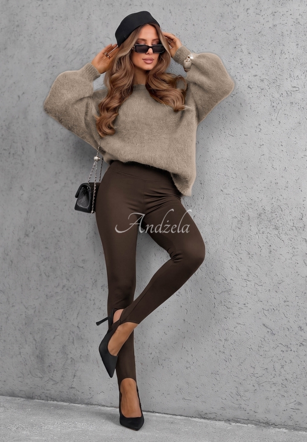 Leggings mit Fersensteg Secret Beauty Schokoladenbraun